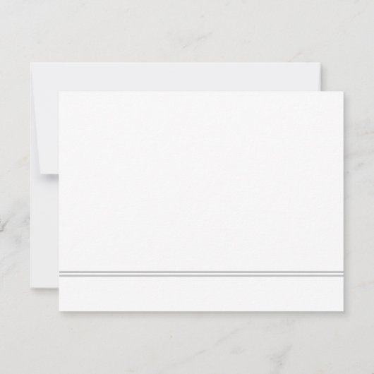 カスタム会社のロゴグレーの会社名 ノートカード (裏面)