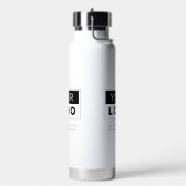 カスタム会社のロゴシンプル文字とウェブサイト ウォーターボトル (左面)