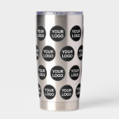 カスタム会社のロゴパターン 保温保冷タンブラー (背面)