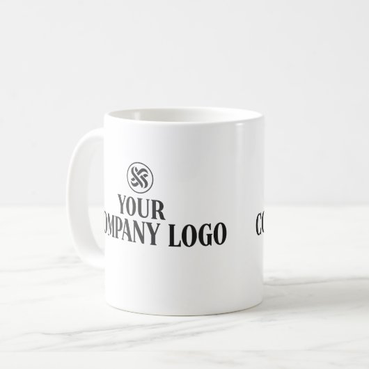カスタム会社のロゴマグ コーヒーマグカップ (正面左)