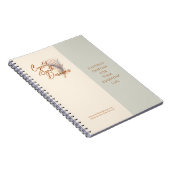 カスタム会社のロゴモダンイエローグリーン ノートブック (右側)