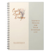 カスタム会社のロゴモダンイエローグリーン ノートブック (正面)