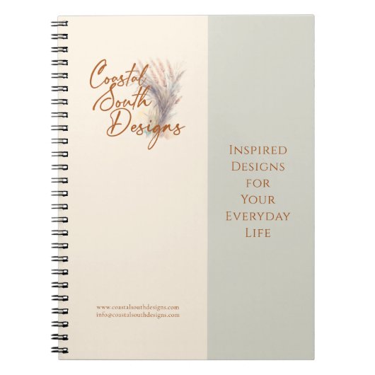 カスタム会社のロゴモダンイエローグリーン ノートブック (正面)