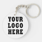 カスタム会社のロゴ両面 キーホルダー (裏面)