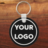 カスタム会社のロゴ企業のスワッグブラック キーホルダー (正面)