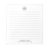 カスタム会社のロゴ会社名が並ぶ ノートパッド (正面)