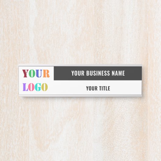 カスタム会社のロゴ名のドアサイン – お使いの色 サインプレート (正面)