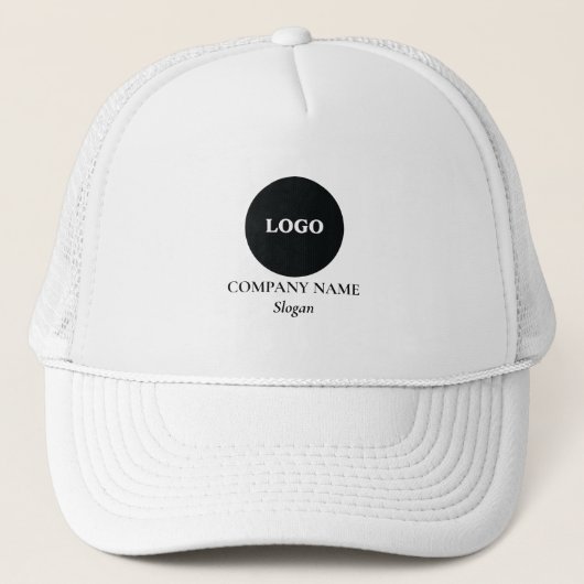 カスタム会社のロゴ名スローガンTrucker Hat キャップ (正面)