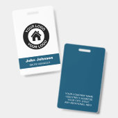 カスタム会社のロゴ名タイトル従業員 バッジ (表裏)