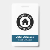 カスタム会社のロゴ名タイトル従業員 バッジ (表面)