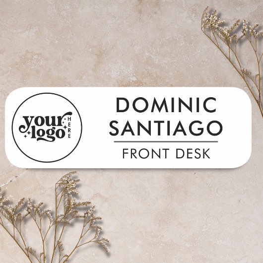 カスタム会社のロゴ名タグエレガント従業員バッジ 名札