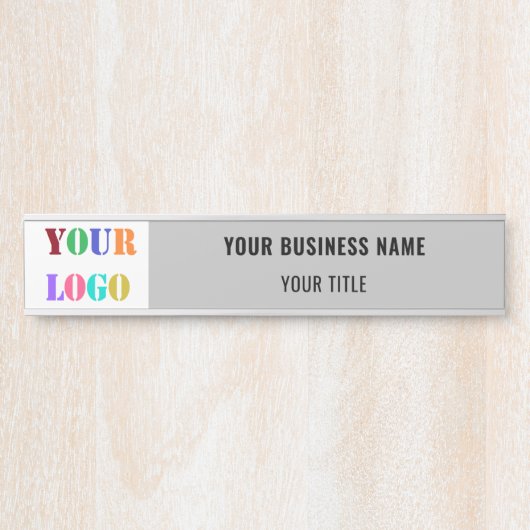 カスタム会社のロゴ名ビジネスドアサイン サインプレート (正面)