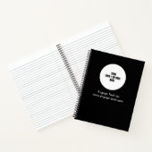 カスタム会社のロゴ名ブラックミニマルモダンリスト ノートブック (内部)
