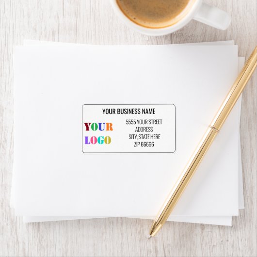 カスタム会社のロゴ名差出人住所ラベル ラベル (インサイチュ)