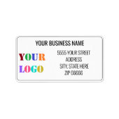 カスタム会社のロゴ名差出人住所ラベル ラベル (正面)