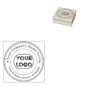 カスタム会社のロゴ名連絡情報 ラバースタンプ (押印)