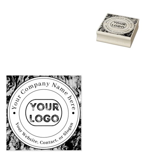 カスタム会社のロゴ名連絡情報 ラバースタンプ (押印)