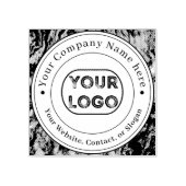 カスタム会社のロゴ名連絡情報 ラバースタンプ (インプリント)