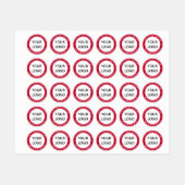 カスタム会社のロゴ名Webサイトのビジネスラベル ラベル (シート)