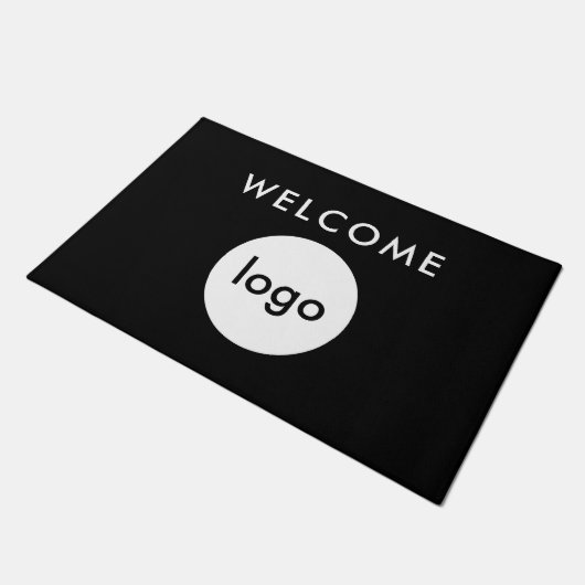 カスタム会社のロゴ歓迎ビジネス形式 ドアマット (アングル)