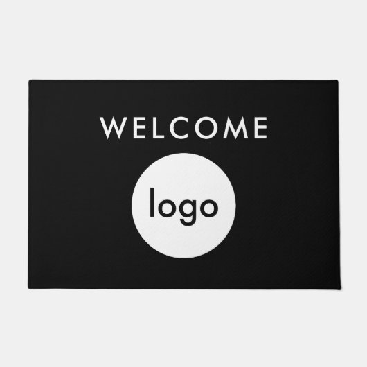 カスタム会社のロゴ歓迎ビジネス形式 ドアマット (正面)