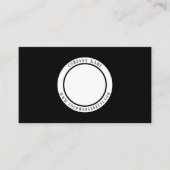 カスタム会社のロゴ白黒 名刺 (正面)