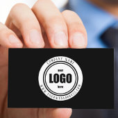 カスタム会社のロゴ白黒 名刺