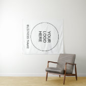 カスタム会社のロゴ追加文字テンプレート タペストリー (インサイチュ(横))