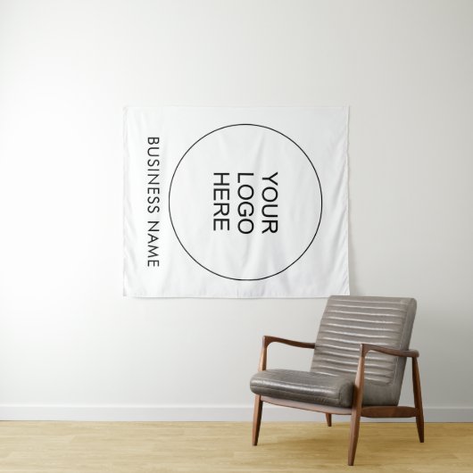 カスタム会社のロゴ追加文字テンプレート タペストリー (インサイチュ(横))