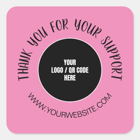 カスタム会社のロゴ スクエアシール (正面)