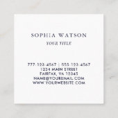 カスタム会社のロゴ スクエア名刺 (裏面)