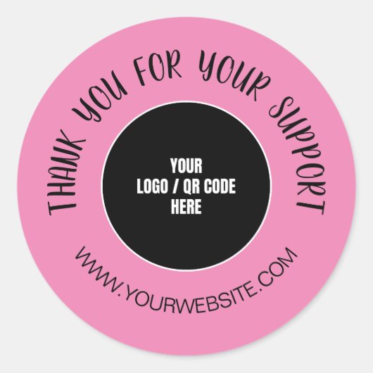 カスタム会社のロゴ ラウンドシール (正面)