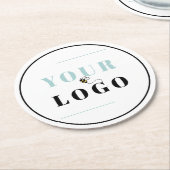 カスタム会社のロゴ ラウンドペーパーコースター (アングル)
