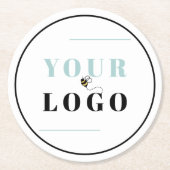カスタム会社のロゴ ラウンドペーパーコースター (正面)