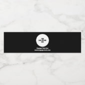 カスタム会社のロゴ |名前 |黒スタイリッシュ色モダン ペットボトルラベル (シングルラベル)