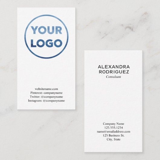 カスタム会社のロミニマルゴ 名刺 (正面/裏面)