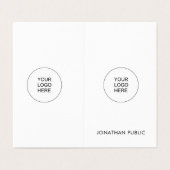 カスタム会社のロモダンゴを折り曲げエレガント垂直 名刺 (外部フラット)