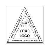 カスタム会社の住所ロゴ会社名の三角形 セルフインキングスタンプ (デザイン)