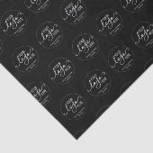 カスタム会社の個人ロゴブラック 薄葉紙 (詳細)