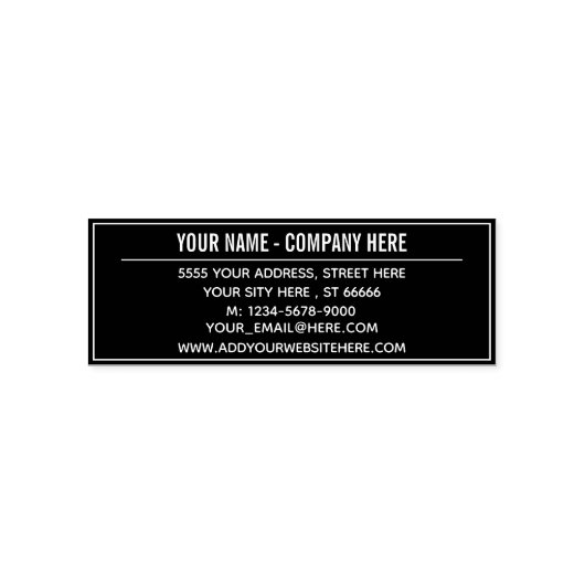 カスタム会社の名前アドレスあなたの色スタンプ セルフインキングスタンプ (デザイン)