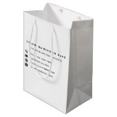 カスタム会社の宣伝パーソナライズされた抱き枕 ミディアムペーパーバッグ (正面アングル)