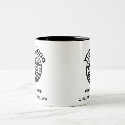 カスタム会社の宣伝事業のロゴ ツートーンマグカップ (中央)