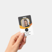 カスタム会社の社員ID、フォトロゴバーコード バッジ (手持ち)