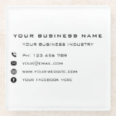 カスタム会社ガラスコースターのプロモーション ガラスコースター (正面)