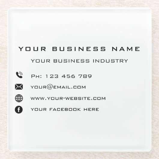 カスタム会社ガラスコースターのプロモーション ガラスコースター (正面)