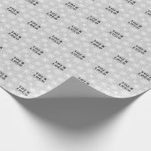 カスタム会社クリスマスシルバーグレイスノーフレークロゴ ラッピングペーパー (角)