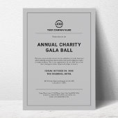 カスタム会社ビジネス企業のイベントパーティーグレー 招待状