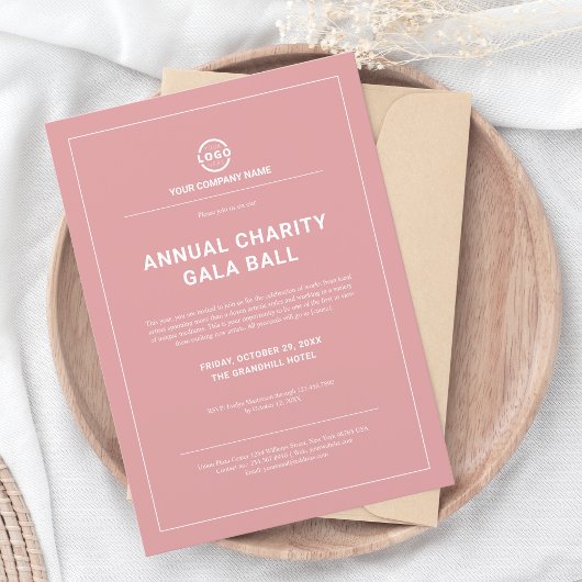 カスタム会社ビジネス企業のイベントパーティーピンク 招待状