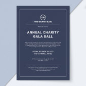 カスタム会社ビジネス企業のイベントパーティーブルー 招待状