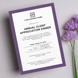 カスタム会社ビジネス企業のイベント紫 招待状